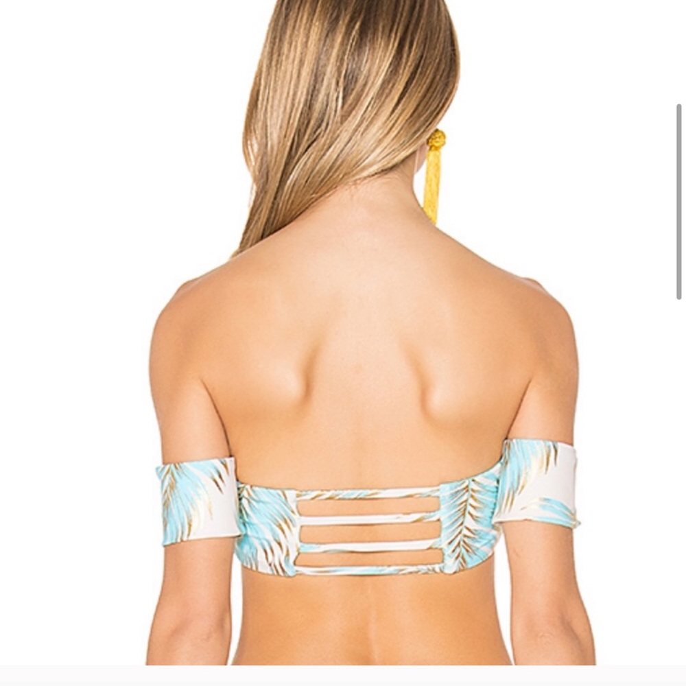 NWOT Beach Bunny Aqua Palm bikini top - Picture 2 of 6